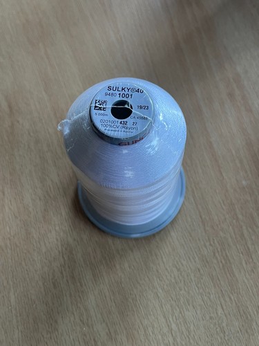 1001 white sulky rayon thread - 1001,