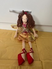 Laura Ashley Fairy Rosie Doll Cloth Soft Toy 12" Brown Hair Red Shoes Has Tag