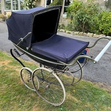 Vintage Silver Cross Balmoral CoachBuilt Pram – ss Balmoral Pram - Navy