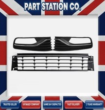 FOR 2014-2017 VW POLO 6C 6R FRONT BUMPER CENTRE GRILLE + FOG LIGHT GRILLE COVER