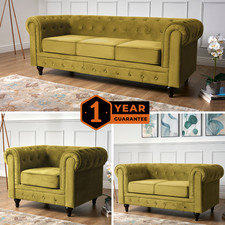 Chesterfield Sofa Suite Olive