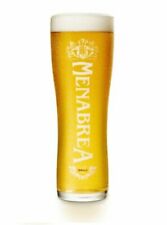 Set Of 2 x Menabrea Italian Beer Pint Glasses 20oz Used Genuine Rare