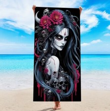 Gothic Girl Beach Towel