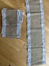 Bundle - 30cmx170cm Hessian & Lace Table Runners Wedding Decoration