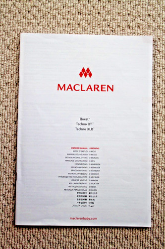 Maclaren buggy owners manual - owners,