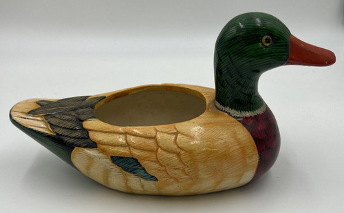 Vintage ceramic mallard duck - vintage,