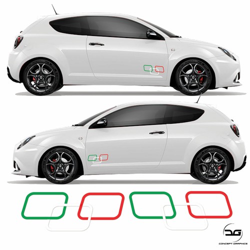 Italian flag square stripes - square,