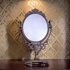 Antique brass vanity mirror - antique,
