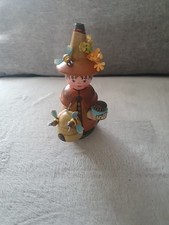 Little Gnome Wild Honey Bees Wooden Smoker Folk Art Hubrig Volkskunst 
