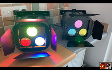 2 X NJD Spectre RGB Stage Colour Mixing Flood Wash Lights with SFC 1 Controller