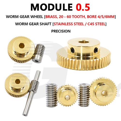 Mod worm gear wheel - 0.5, brass