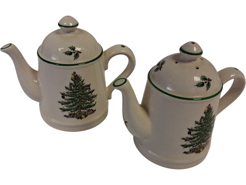 Spode salt and pepper set - and,