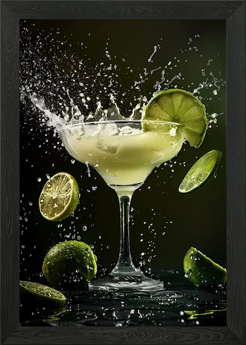 Margarita cocktail lime framed - margarita,