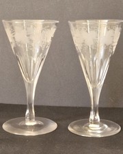 Vintage Wine Glasses Pair
