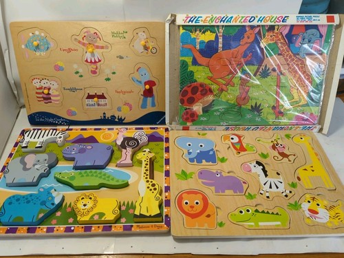 Wooden jigsaw puzzle bundle - 4,