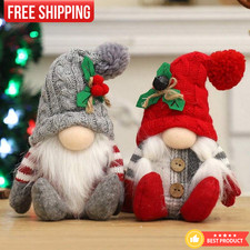 Christmas Gonk Ornament Nordic Standing Faceless Doll Xmas Home Decor 1/2Pcs UK