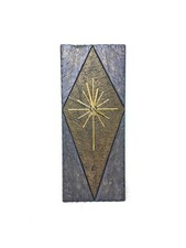 Works of Heart Handmade Slate Rectangular Clock (39 x 16 x 5 cm) Heartworks