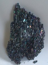 Large black rainbow sparkly carborundum stone piece - see