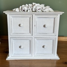 Small White Distressed Wooden