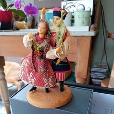 1960's Hand Made "Capelia" Polish Dancing Figures in National Dress 6" high