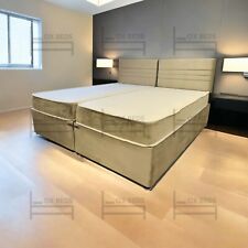 Zip & Link Divan Bed with Storage – Plush Fabric – Hotel & Landlord Use – Super 