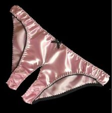 WOMENS  Split Crotch Satin Sissy Bikini Panties