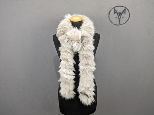 Fur fox scarf beige color - fur,