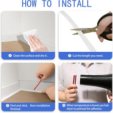 Black PVC Quadrant Trim,Flexible Laminate Beading Self Adhesive Plastic Wall ...