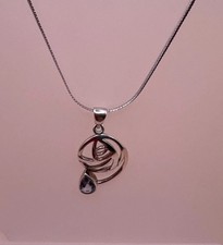 Sterling Silver 925 Hallmarked Rennie Mackintosh Pendant And Necklace.
