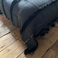 MOROCCAN BLACK COTTON BLANKET