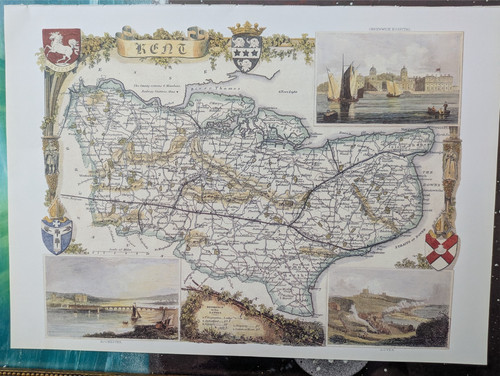 Map kent county - by, thomas