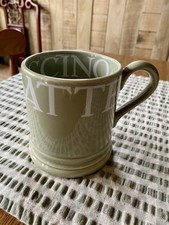 Emma Bridgewater 1/2 Pint Mug White Toast On Green 