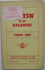 Austin Atlantic Parts List