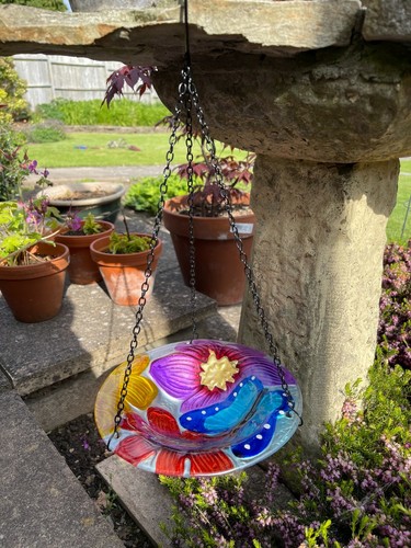 Garden butterfly hanging glass - hanging,