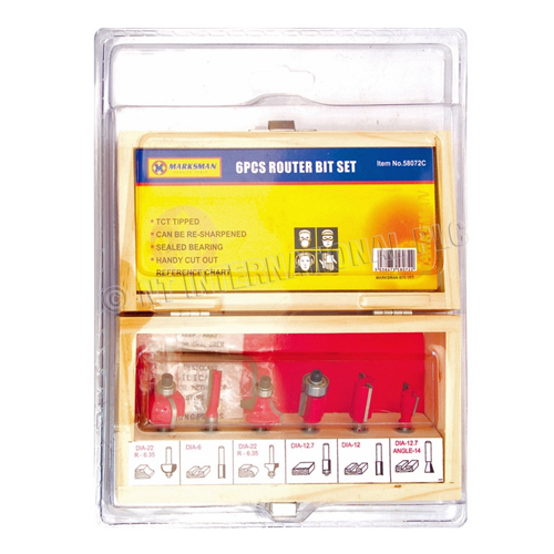 6pc router bit set laminator - bit,