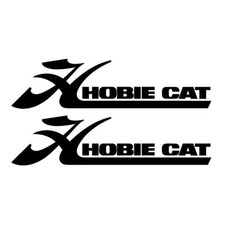 Set of 2 Hobie Cat Stickers Boat Sailing Decals Various Sizes all colours