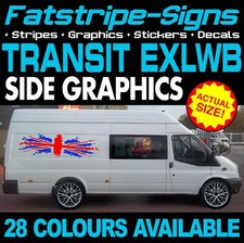 to fit FORD TRANSIT EXLWB GRAPHICS STICKERS STRIPES MK6 MK7 MOTORHOME CAMPER VAN
