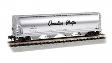 Bachmann USA Canadian 4-Bay Cylindrical Grain Hopper Canadian Pacific #386538 N