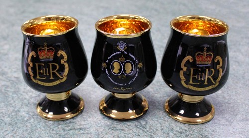 Set black gold goblet - uk, black/gold