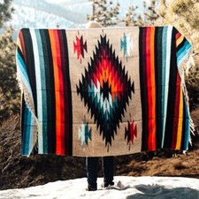 Aztec mexican diamond blanket - diamond,