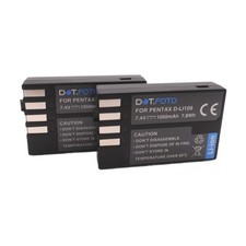 2 x Battery for Pentax D-LI109