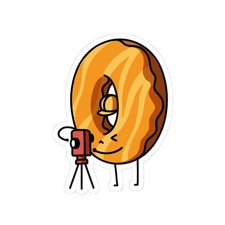 Land Surveying Donut Sticker -