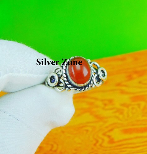 Carnelian ring 925 sterling - ring,