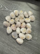 Genuine Rose Quartz Rune Stone