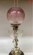 Antique Oil Lamp Brass Base