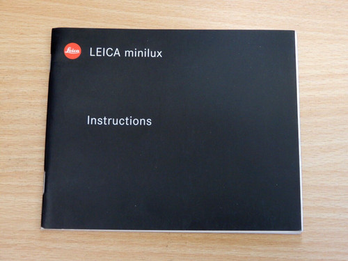 Leica minilux instruction - minilux,