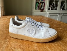 WOMENS FRED PERRY WHITE LEATHER TRAINERS UK 6 LACE SHOES