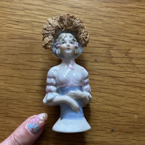 Antique porcelain half doll - antique,
