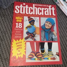 Vintage November 1976 Stitchcraft Knitting Pattern and Craft Magazine