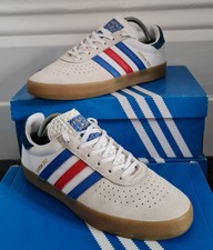 Adidas Archive 350 Suede Trainers - White/Red/Blue - Size U.K. 8 - BA9841